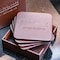 Dacasso Chocolate Brown Leather Square Coaster Set AG-3481 - alternate 6